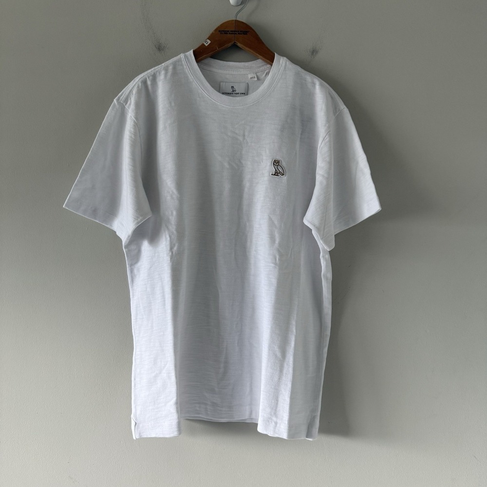 OVO October's Very Own White Short Sleeve T-shirt Small Cotton Owl Logo